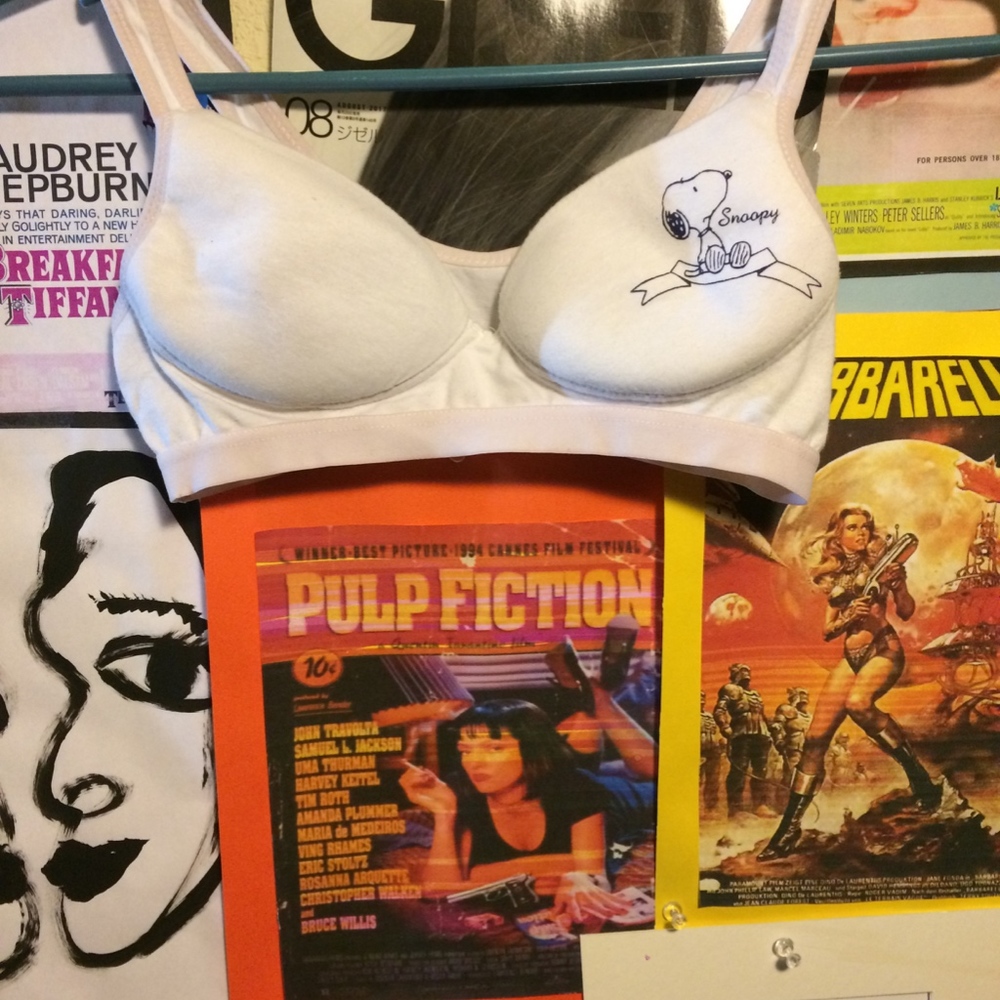 White Snoopy Sports Bra